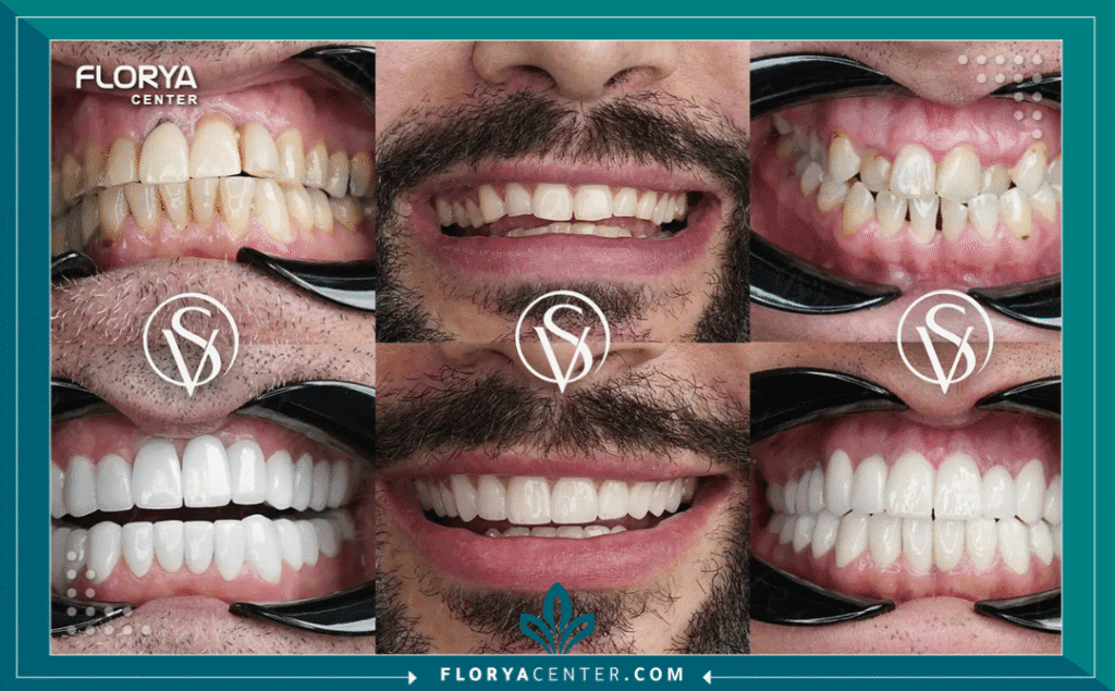 nouralagee93@gmail.com 20250731 162123 ٠٠٠٠ - ما هي ابتسامة هوليود؟ ما هي ابتسامة هوليود؟ (Hollywood Smile) هي ليست إجراءً طبياً محدداً بحد ذاته، بل هي مفهوم تجميلي شامل يهدف إلى تحقيق مظهر أسنان مثالي يتسم بالبياض الناصع، الاصطفاف المتكامل، والشكل المتناسق الذي نراه غالباً لدى المشاهير. على عكس الاعتقاد الشائع، لا يوجد إجراء واحد يسمى "ابتسامة هوليود"، بل هي النتيجة النهائية لمجموعة من إجراءات طب الأسنان التجميلي المصممة خصيصاً لكل فرد. في قلب هذا التحول الجمالي، تبرز "القشور الخزفية" (Veneers) باعتبارها الحجر الأساسي والأداة الأكثر فعالية لتحقيق هذا المظهر.