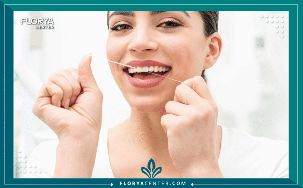 nouralagee93@gmail.com 20250906 131932 ٠٠٠٠ - أهمية استخدام خيط الأسنان تكمن أهمية استخدام خيط الأسنان في كونه خط الدفاع الأول ضد مشاكل الفم الأكثر تعقيداً، والتي تبدأ غالباً من المناطق التي تعجز فرشاة الأسنان عن الوصول إليها. يعتقد الكثيرون أن تنظيف الأسنان بالفرشاة مرتين يومياً كافٍ، لكن الحقيقة الطبية، كما تؤكدها الجمعية الأمريكية لطب الأسنان (ADA)، هي أن الفرشاة تنظف حوالي 60% فقط من أسطح الأسنان. الـ 40% المتبقية، وهي المناطق البينية (بين الأسنان) وتحت خط اللثة، تصبح مرتعاً للبكتيريا. إن إدراك أهمية استخدام خيط الأسنان ليس رفاهية، بل هو ضرورة أساسية لإكمال عملية التنظيف ومنع أمراض اللثة والتسوس البيني، وهو ما نعتبره في "مركز فلوريا" الركيزة الأساسية لصحة الفم المستدامة. إن عملية تنظيف الأسنان بالخيط (Dental Flossing) هي الإجراء الوقائي الأدق والأكثر فعالية.