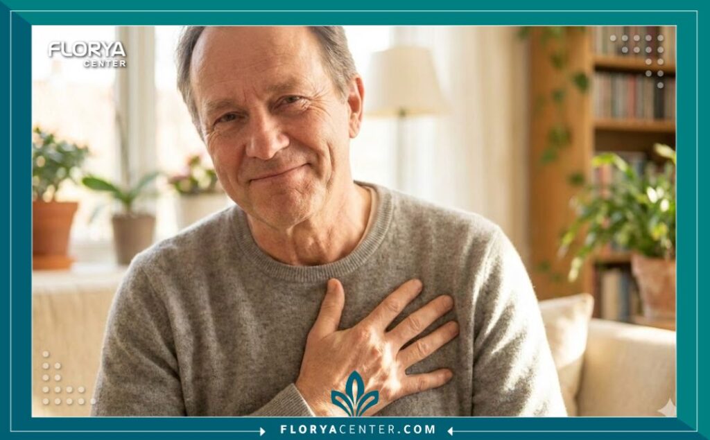 مريض متعافي بعد إجراء عملية ناجحة لتغيير صمام القلب مع أفضل جراح.