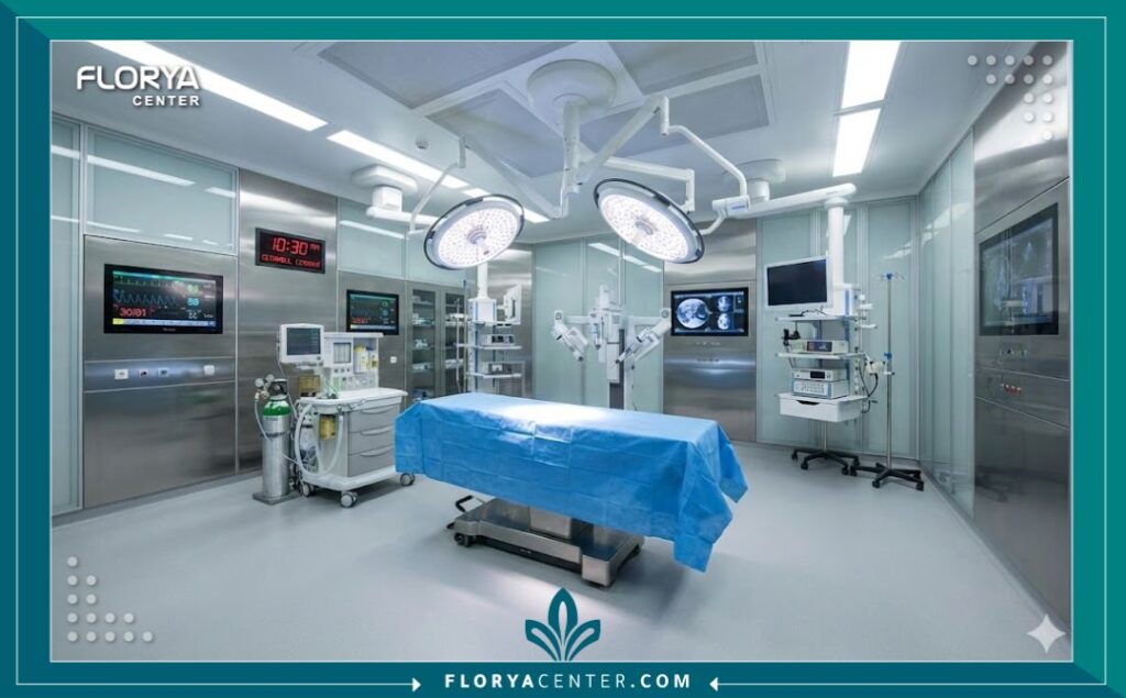 غرفة عمليات جراحة عظام حديثة ومجهزة بأحدث التقنيات الطبية في مستشفى متخصص في تركيا.