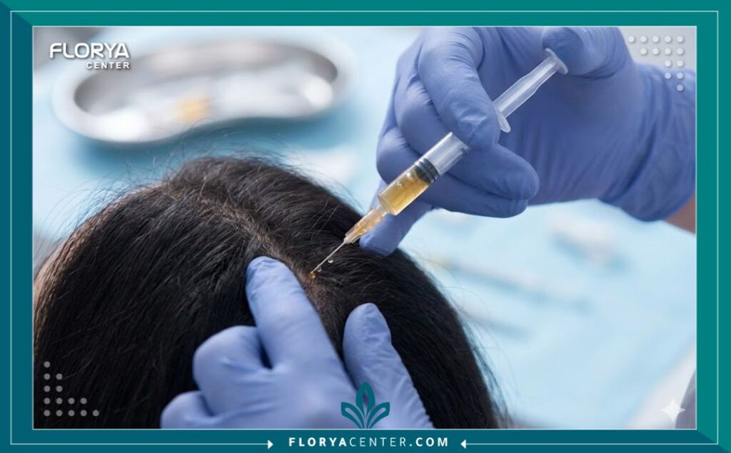 جلسة حقن البلازما للشعر (PRP) لعلاج التساقط وتحفيز نمو البصيلات.