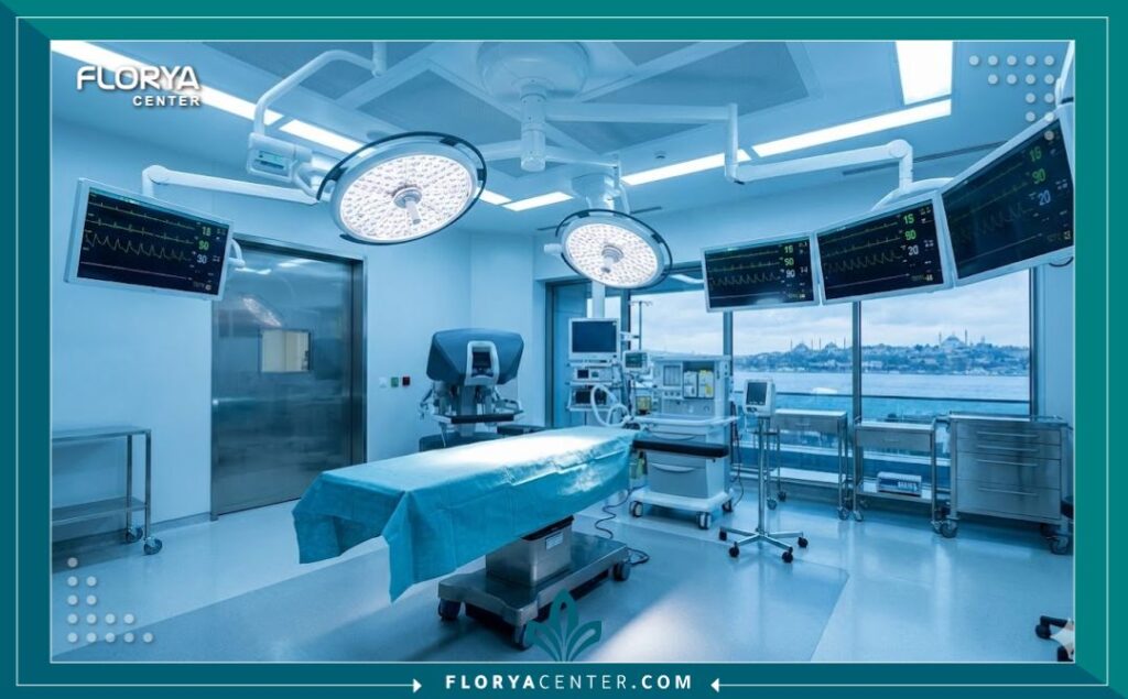 غرفة عمليات مجهزة بأحدث التقنيات العالمية لإجراء جراحات اليد المجهرية في تركيا.