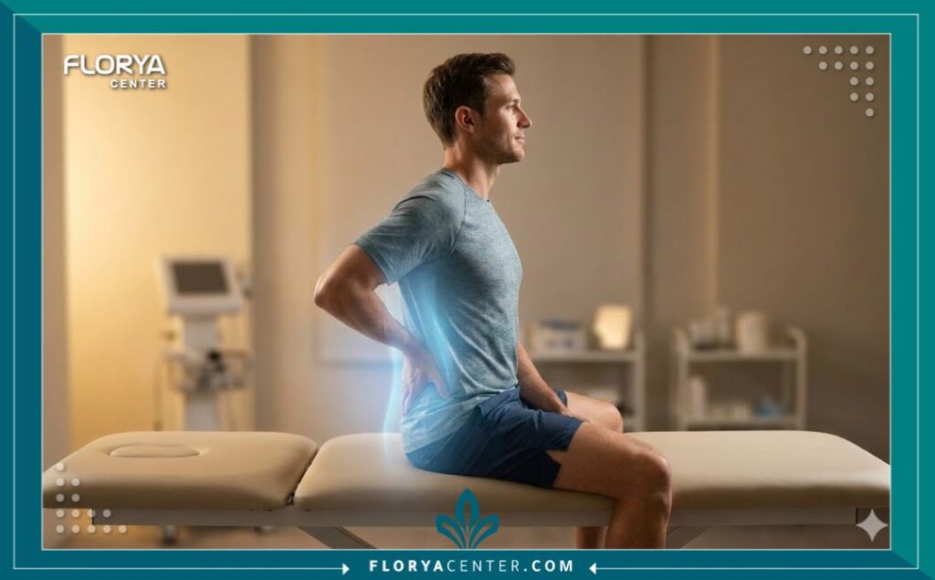 صورة توضيحية لمكان الفقرات القطنية المستهدفة في جراحة العمود الفقري.