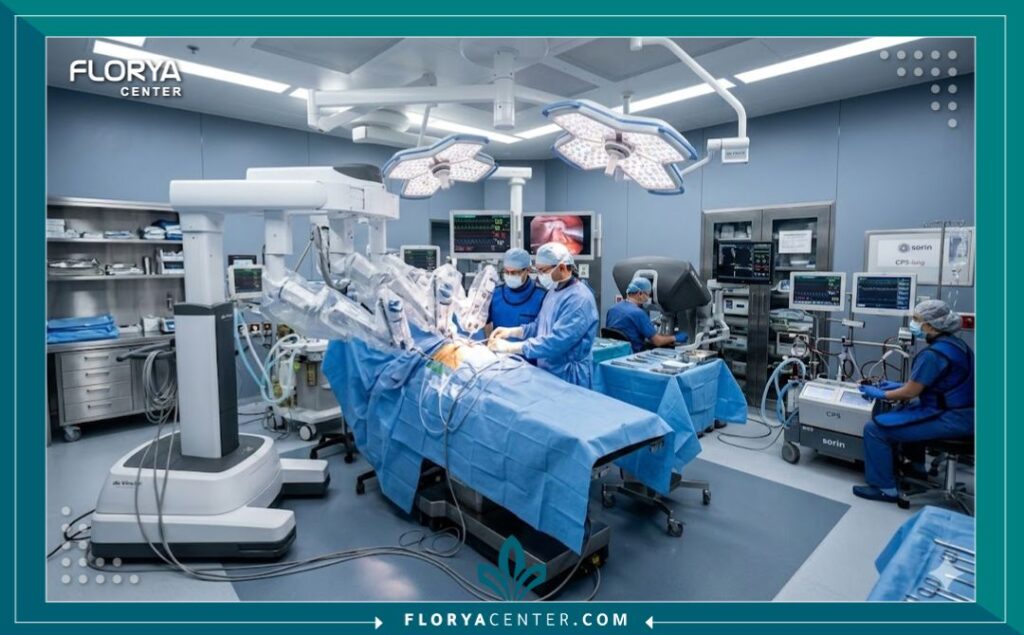 غرفة عمليات قلب مفتوح حديثة مجهزة بأحدث التقنيات الطبية لزراعة الشرايين.