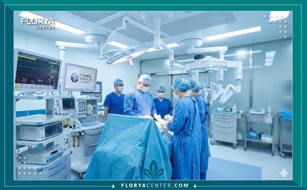 غرفة عمليات حديثة ومجهزة بأحدث التقنيات الطبية لإجراء جراحات بتر وتجميل الأطراف في تركيا.