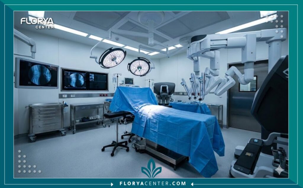 غرفة عمليات حديثة مجهزة بأحدث التقنيات لإجراء جراحة تبديل مفصل الركبة في تركيا.