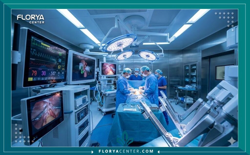 غرفة عمليات حديثة ومجهزة بأحدث التقنيات لإجراء جراحات العظام ونقل أوتار القدم في تركيا.