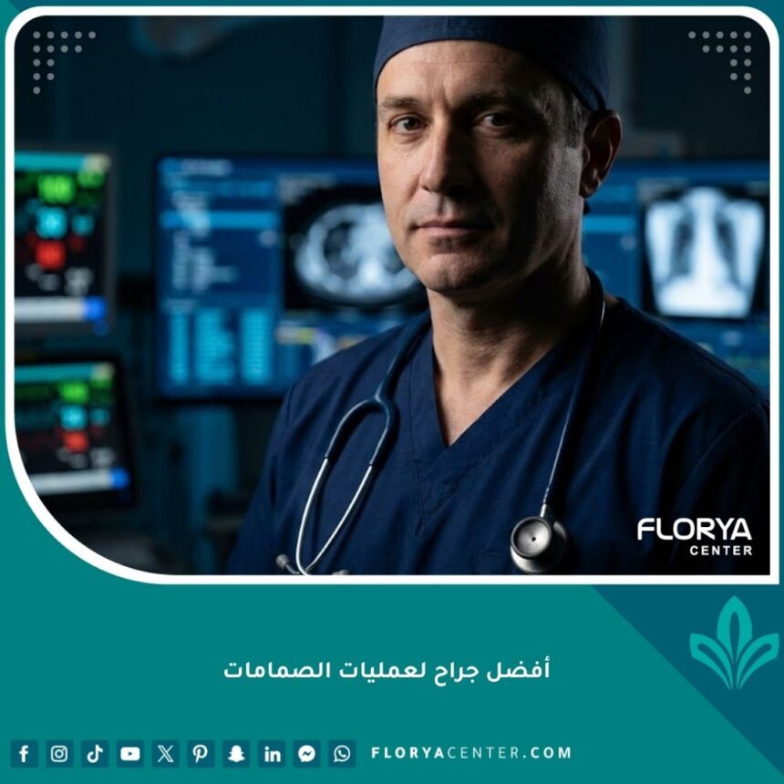 أفضل جراح قلب متخصص في عمليات صمامات القلب يقف في غرفة عمليات حديثة.