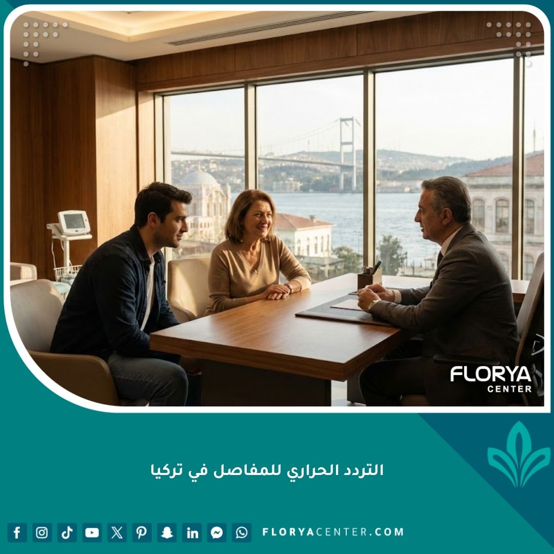 استشارة طبية لعلاج آلام المفاصل بالتردد الحراري في عيادة حديثة بإسطنبول، تركيا، مع إطلالة على البوسفور.