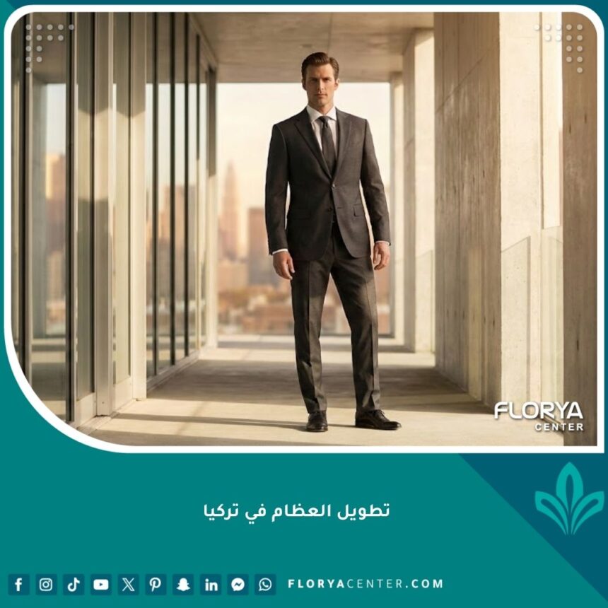 واجهة مقال حول عملية تطويل العظام في تركيا تظهر شخصاً واثقاً بعد استعادة طوله.