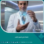 طبيب قلب يحمل نموذجاً لقلب بشري يوضح تقنيات علاج قصور القلب الحديثة وتكاليفها.