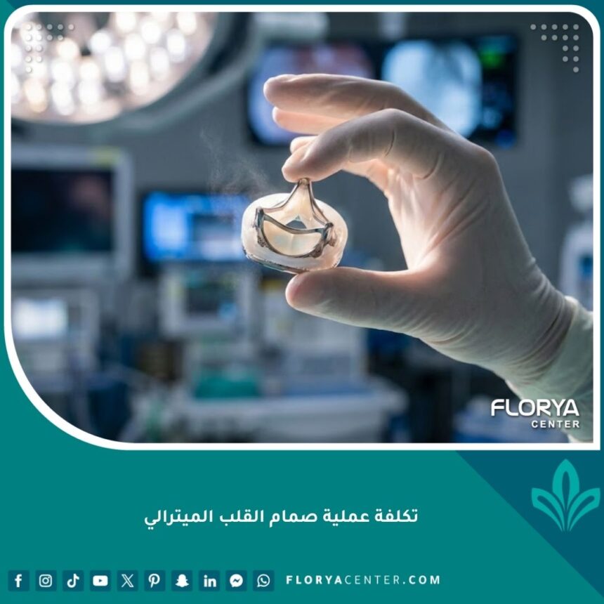 صورة مميزة توضح صمام القلب الميترالي الصناعي المستخدم في عمليات استبدال الصمام بتصميم عصري.