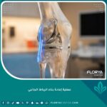 عملية إعادة بناء الرباط الجانبي للركبة بتصوير سينمائي عالي الجودة يبرز مكان الإصابة.