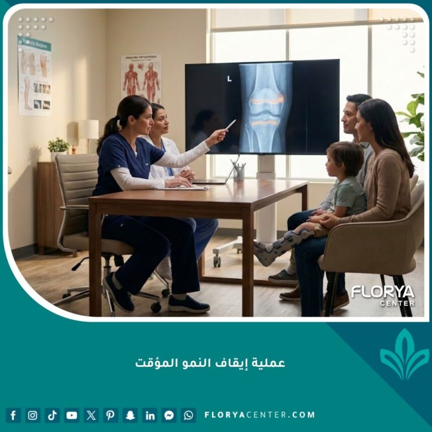 جراح عظام أطفال يشرح عملية إيقاف النمو المؤقت لتصحيح طول الساقين.