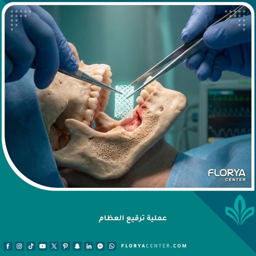 صورة احترافية تجسد عملية ترقيع العظام باستخدام أحدث التقنيات الطبية الحيوية.