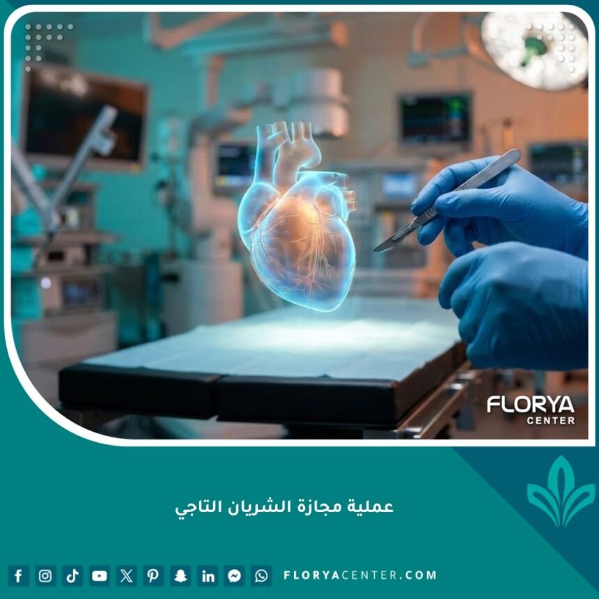 عملية مجازة الشريان التاجي في غرفة عمليات حديثة بتقنيات متطورة.