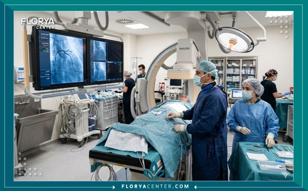 داخل غرفة عمليات قسطرة القلب الحديثة في مستشفى تركي