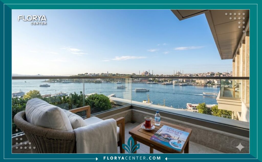 إطلالة فاخرة وهادئة من جناح تعافي في إسطنبول، تدمج بين السياحة العلاجية في تركيا وجمال المعالم التاريخية بعد جراحة تجميل العضو الذكري.