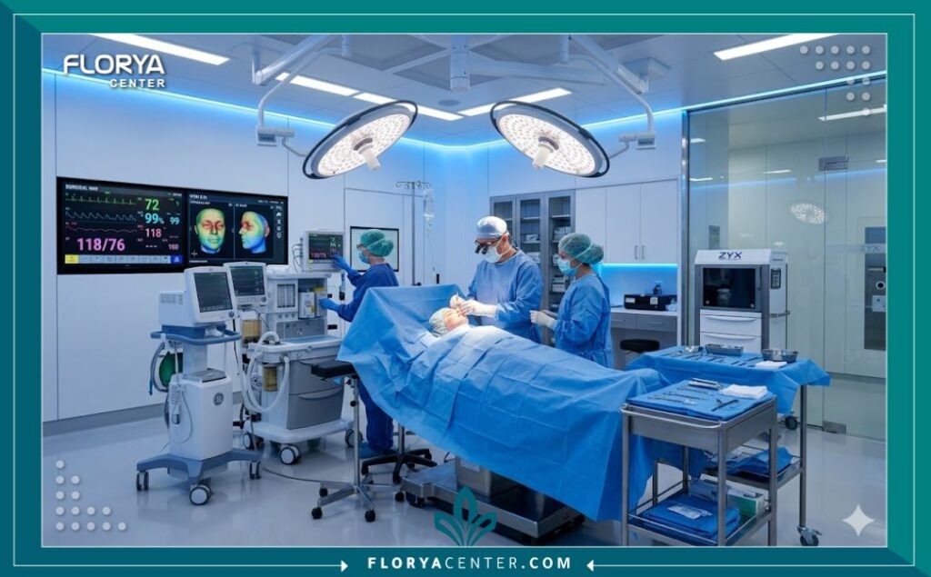 غرفة عمليات حديثة ومجهزة بأحدث التقنيات لجراحة تجميل المناطق الحساسة.