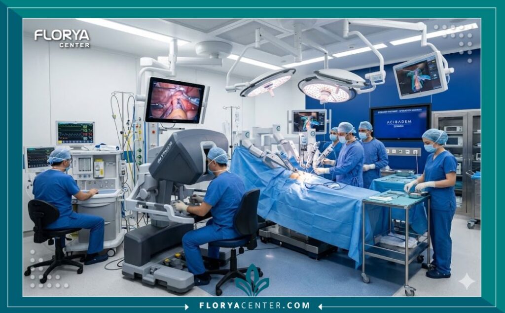 غرفة عمليات متطورة مجهزة بأحدث التقنيات لزراعة دعامات الانتصاب في اسطنبول.