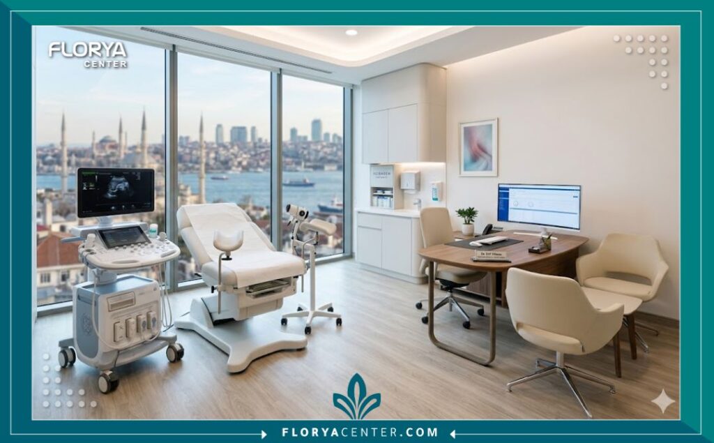 عيادة نسائية حديثة في اسطنبول مجهزة لأحدث تقنيات الحقن التجميلي والبلازما.
