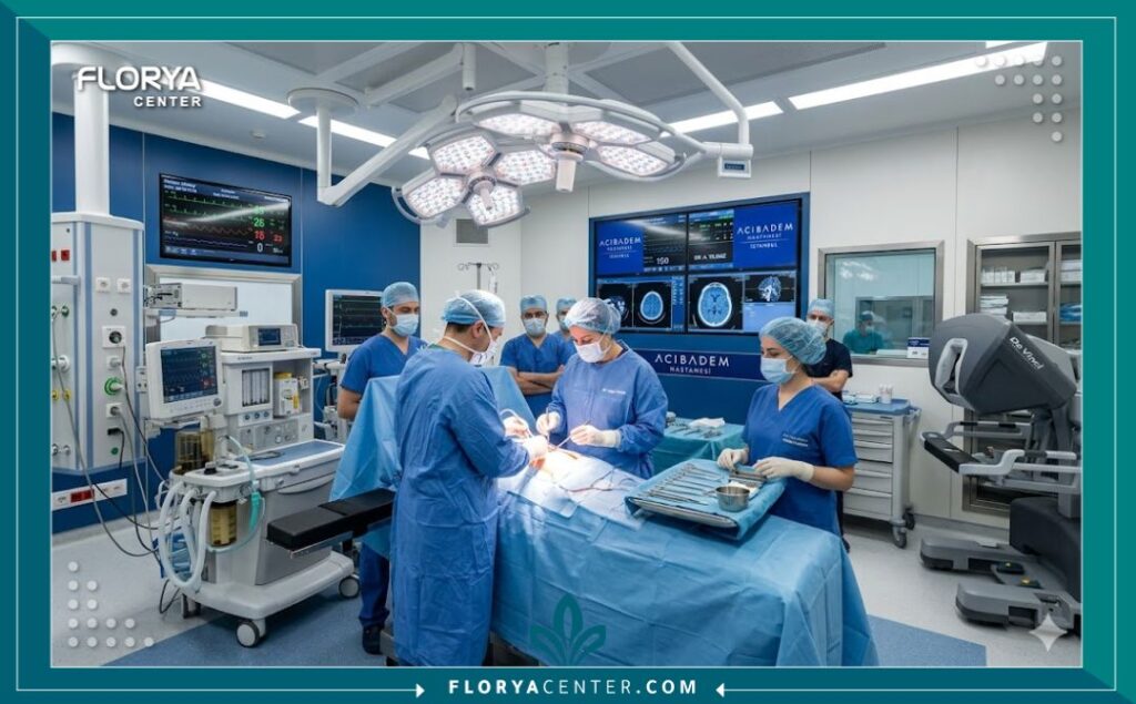 غرفة عمليات مجهزة بأحدث التقنيات لجراحات التجميل النسائية في أفضل مستشفيات تركيا.