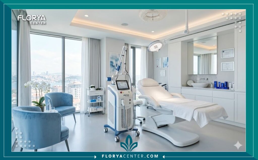 غرفة عمليات حديثة مجهزة لتقنيات التجميل النسائي وتضييق المهبل.