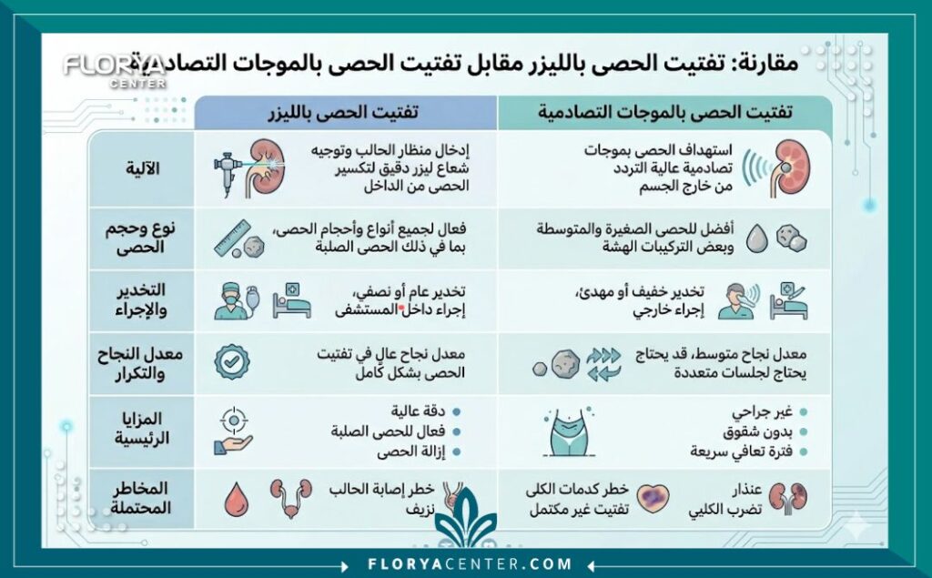 مقارنة بين تفتيت حصى المسالك في تركيا والموجات التصادمية في المستشفيات التركية.