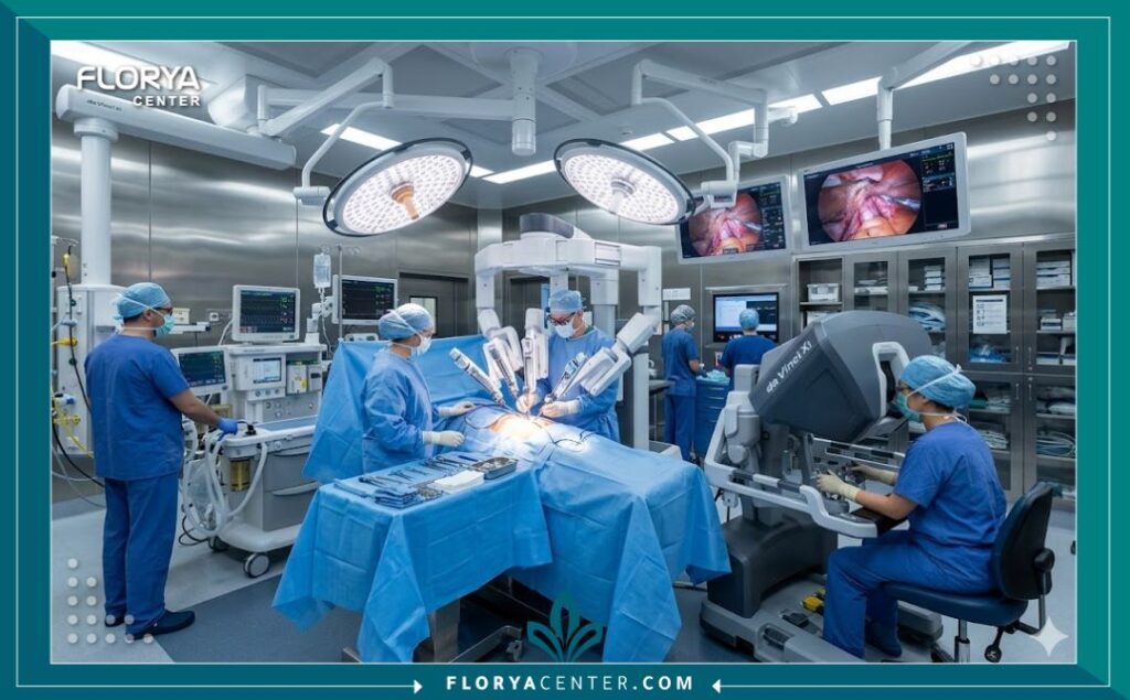 غرفة عمليات مجهزة بأحدث التقنيات لضمان نجاح عملية الدعامة للأشخاص المسنين بأمان.