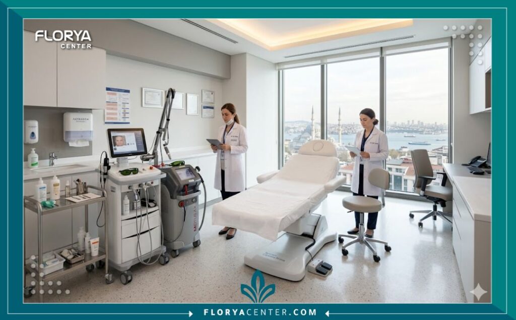غرف العمليات والعيادات الحديثة المخصصة لتجميل وتوريد المناطق الحساسة في تركيا.