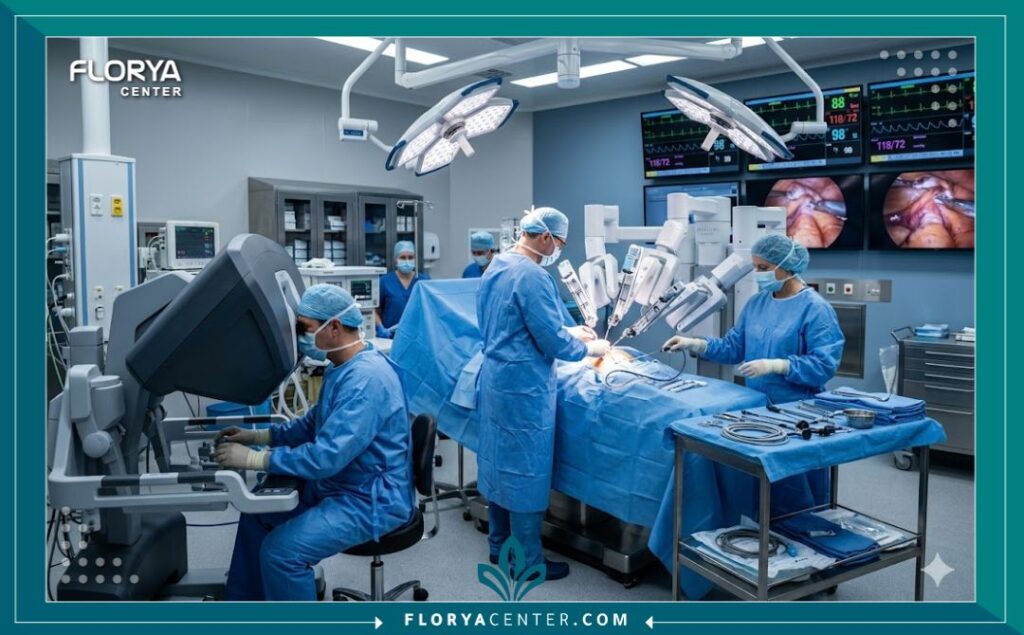 غرفة عمليات مجهزة لزراعة الدعامة السيليكونية بأعلى معايير التعقيم.