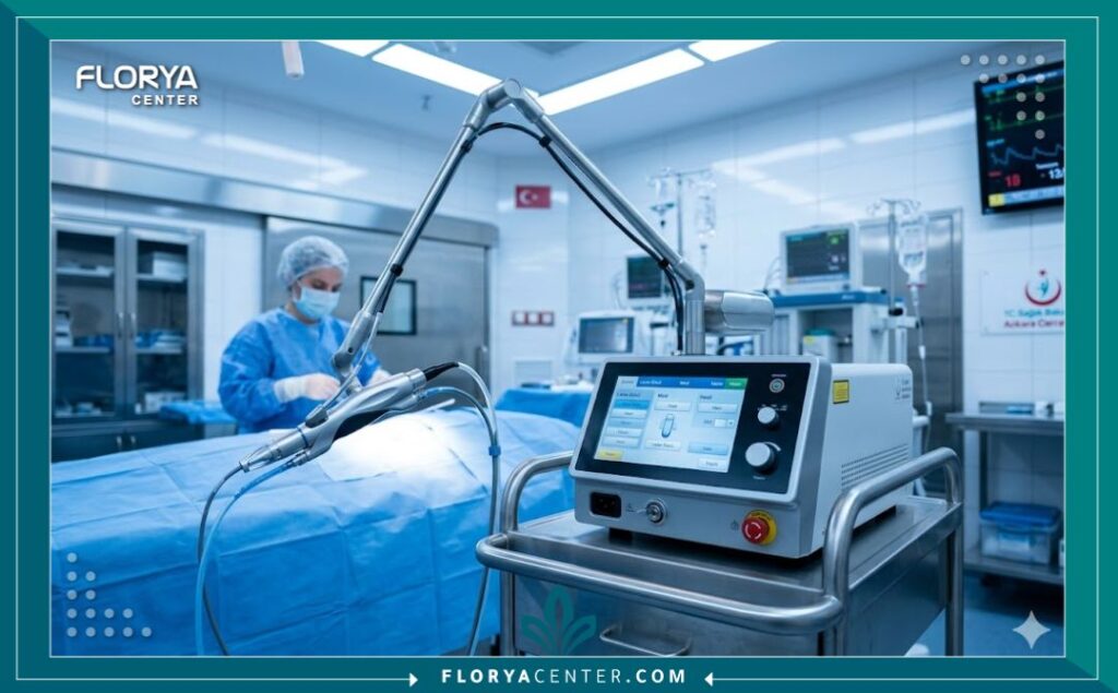 أحدث التقنيات والأجهزة المستخدمة في عملية شد الشفرات بالليزر في مستشفيات تركيا.