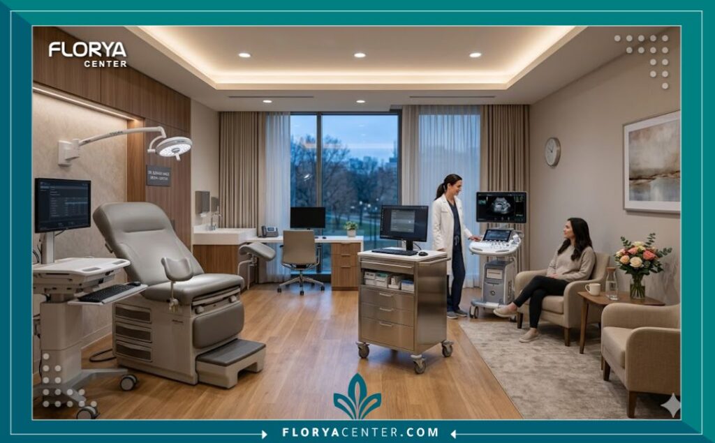 داخل عيادة تجميل نسائية معقمة ومجهزة بأحدث تقنيات الليزر في تركيا.