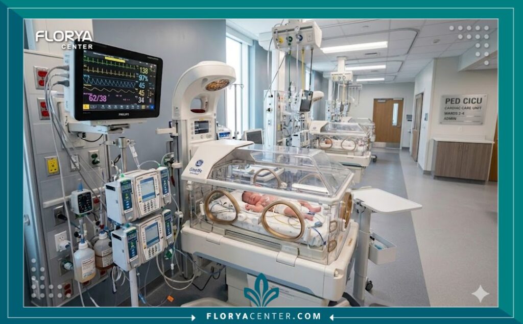 داخل وحدة عناية مركزة متطورة مخصصة لعلاج وجراحة قلب الأطفال والرضع.