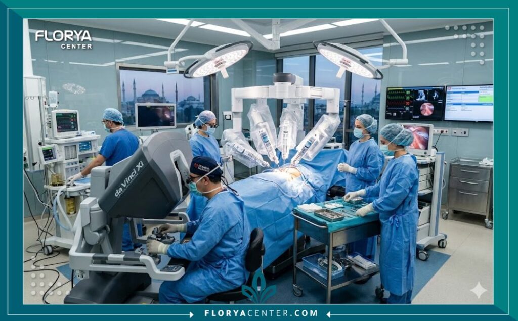 غرفة عمليات متطورة مجهزة بأحدث التقنيات لعلاج أمراض القلب في تركيا.