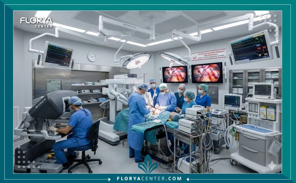 غرفة عمليات قلب الأطفال المتطورة والمجهزة بأحدث الأجهزة الطبية في أفضل مستشفيات تركيا.