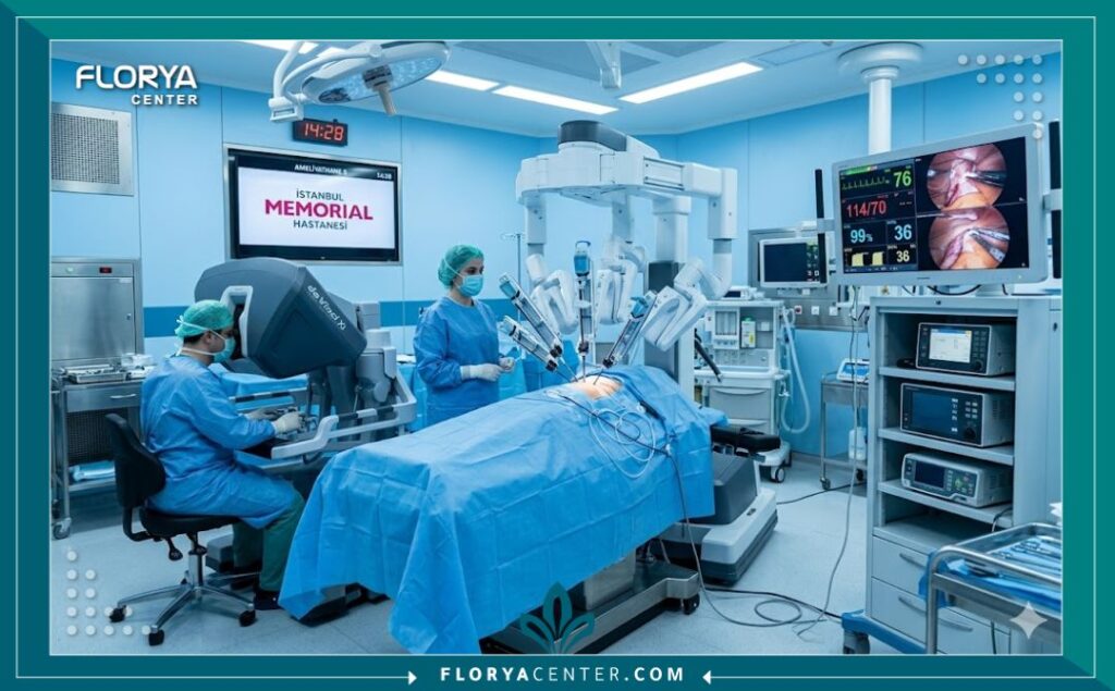 غرفة عمليات حديثة ومجهزة بأحدث التقنيات لزراعة دعامات العضو الذكري في إسطنبول.