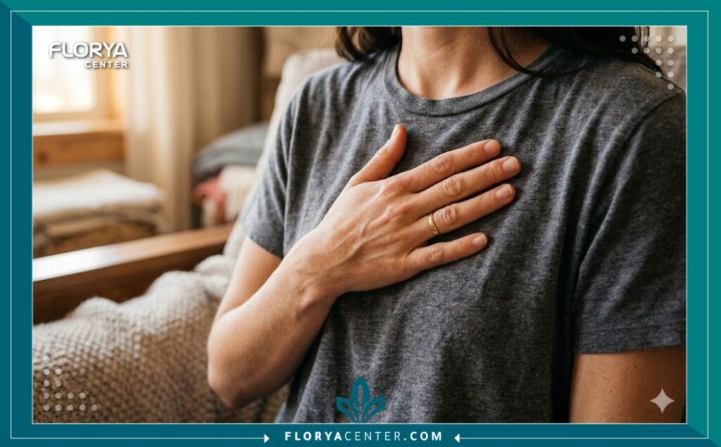 وضعية مريحة للمريض للعناية بمنطقة الصدر خلال فترة النقاهة