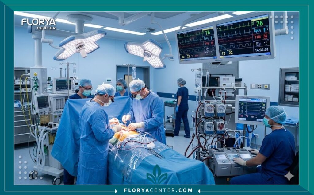 فحص طبي دقيق لمريض قلب قبل إجراء العملية لضمان التشخيص السليم.