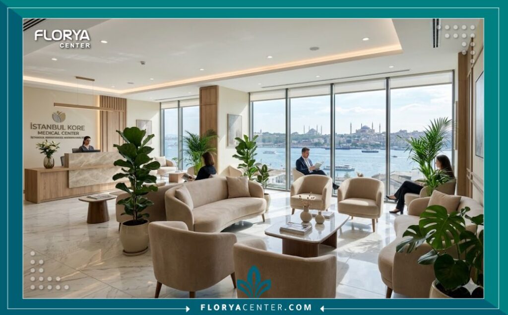 التصميم الداخلي الفاخر لمركز علاج عقم رائد في إسطنبول يوفر بيئة مريحة للمرضى.