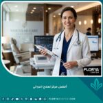 استشاري متخصص في أفضل مركز لعلاج الدوالي يستخدم تقنيات الليزر الحديثة في عيادة طبية فاخرة.