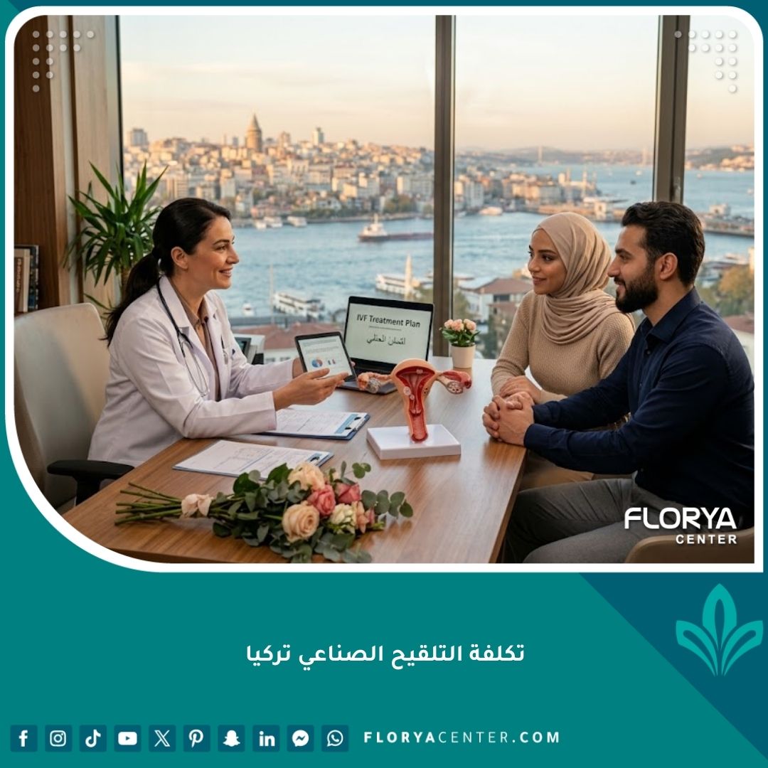 زوجان عربيان مع طبيبة تركية في عيادة تلقيح صناعي فاخرة تطل على البوسفور في إسطنبول، تركيا.