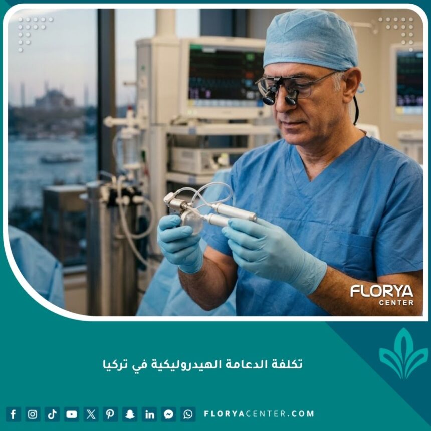صورة سينمائية لزراعة دعامة هيدروليكية في تركيا، تظهر الدعامة الدقيقة في يد جراح ذو خبرة داخل غرفة عمليات حديثة في اسطنبول.