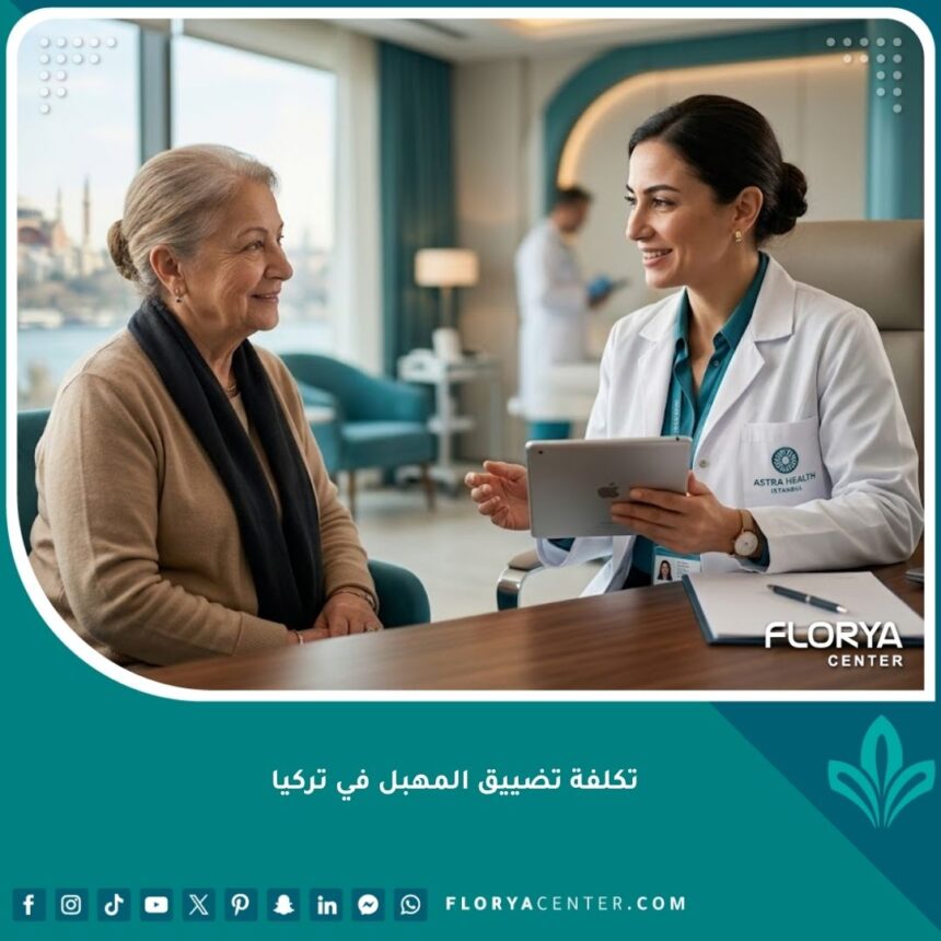 واجهة مقال حول تكلفة تضييق المهبل في تركيا داخل عيادة طبية فاخرة.