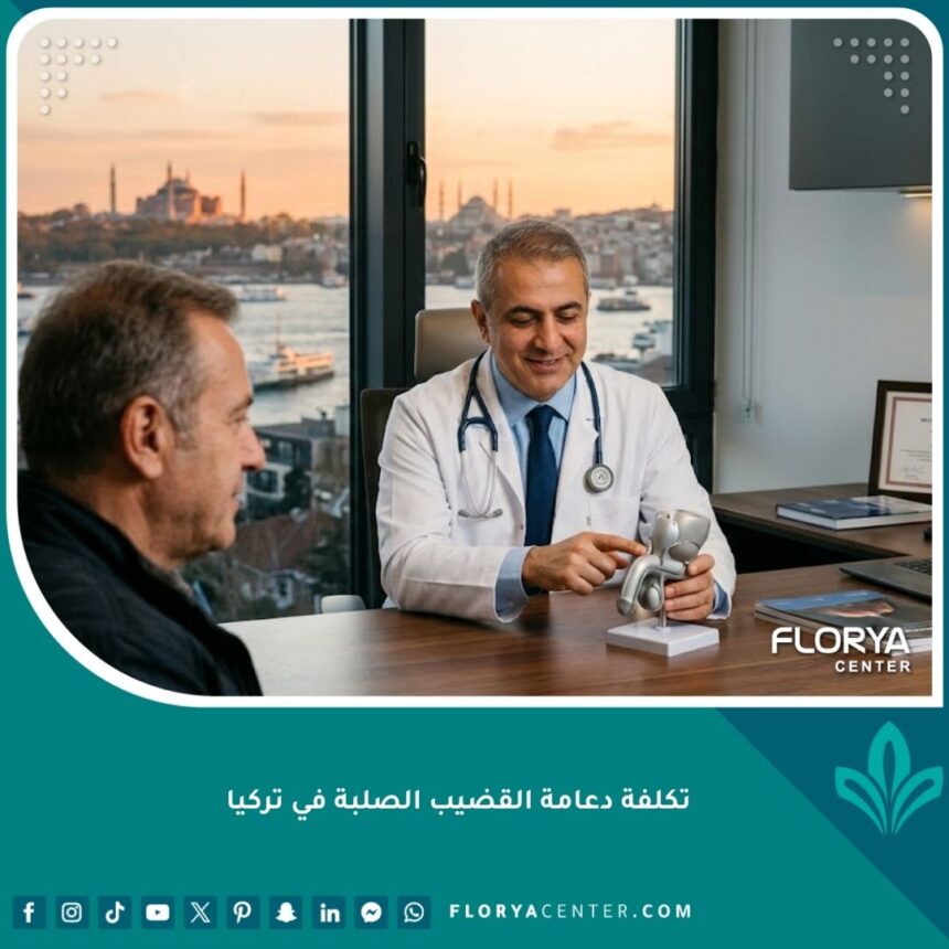 طبيب تركي يشرح ميزة دعامة القضيب الصلبة لمريض في عيادة تطل على البوسفور في اسطنبول.
