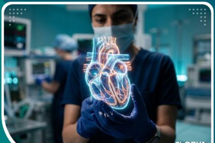 صورة مميزة توضح مفهوم عملية كي القلب مع تسليط الضوء على تطور التكنولوجيا الطبية في علاج اضطراب ضربات القلب.