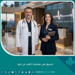 التنسيق الطبي لعمليات القلب في تركيا: طبيب ومنسق في عيادة حديثة بإسطنبول.