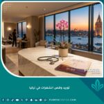 واجهة عيادة تجميل راقية في إسطنبول متخصصة في عمليات توريد وقص الشفرات.