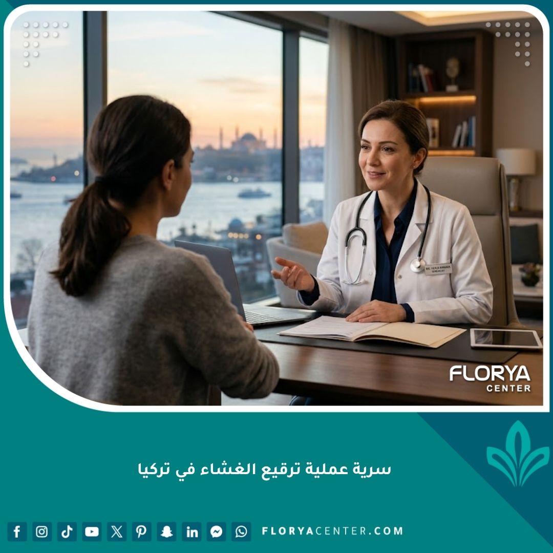واجهة مقال حول سرية عملية ترقيع غشاء البكارة في تركيا تظهر طبيبة مختصة في عيادة فاخرة بإسطنبول.