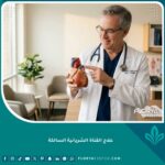 طبيب قلب أطفال يشرح عملية علاج القناة الشريانية السالكة باستخدام نموذج طبي للقلب.